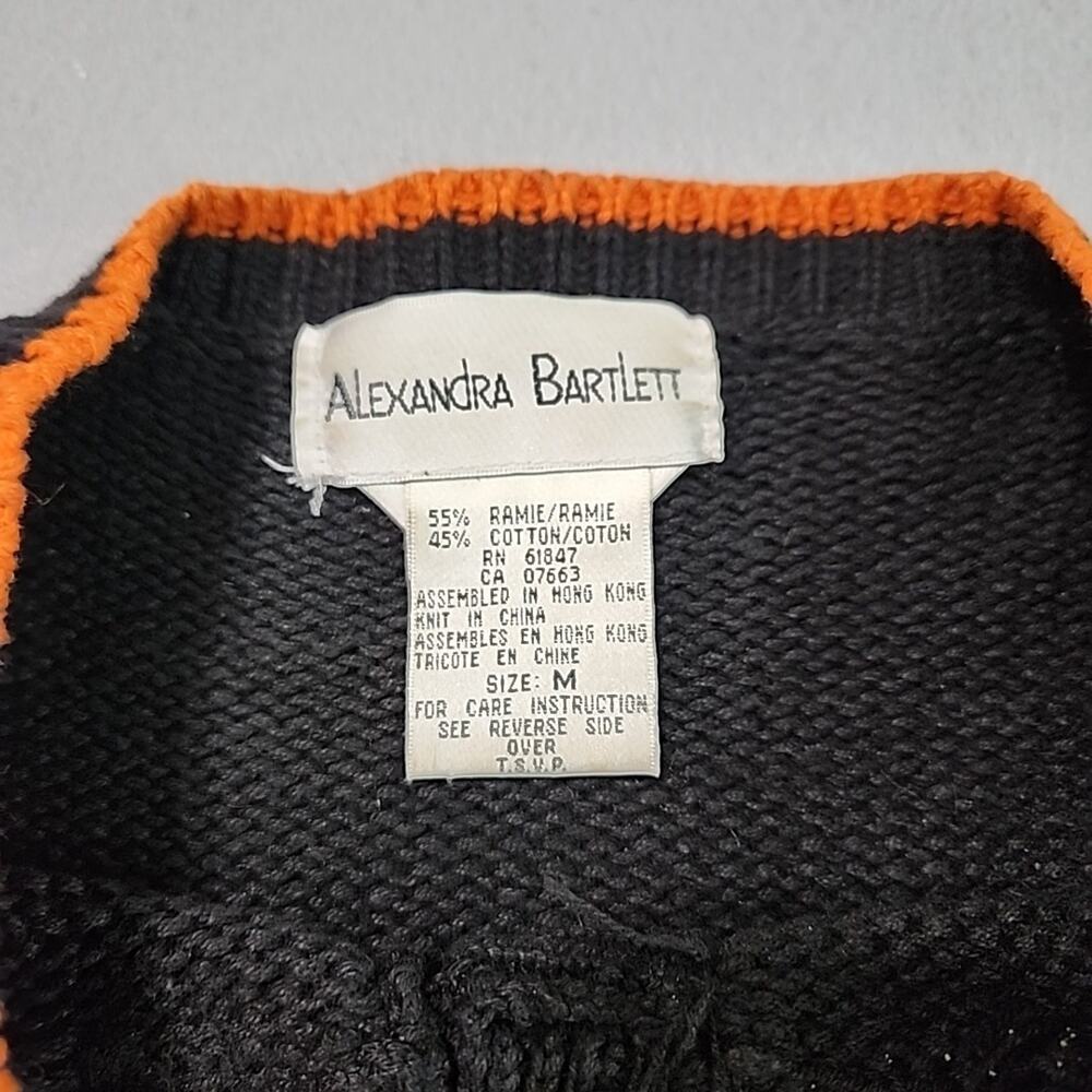 Alexandra Bartlett M Halloween Cardigan Sweater Trick or Treat Pumpkin Candy - Picture 7 of 15